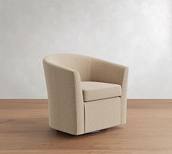 Open Box: Hyde Swivel Chair - Performance Casual Chenille Parchment