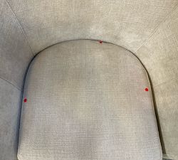 Open Box: Hyde Swivel Chair - Performance Casual Chenille Parchment