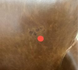 Open Box: Irving Roll Arm Leather Swivel Chair with Nailheads (33") - Statesville Molasses