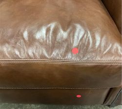 Open Box: James Roll Arm Leather Manual Recliner (39.5") - Legacy Chocolate