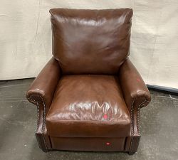 Open Box: James Roll Arm Leather Manual Recliner (39.5") - Legacy Chocolate