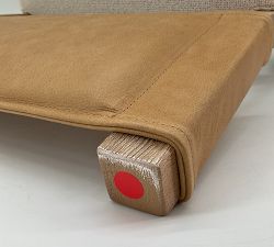 Open Box: Kanan Dining Chair - Keystone Sandstone Leather, Seadrift