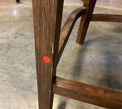 Open Box: Layton Upholstered Counter Stool (25.5") - Performance Heathered Basketweave Dove, Vintage Amber