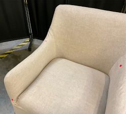 Open Box: Maxine Slope Slipcovered Dining Armchair - Performance Rustic Linen Parchment