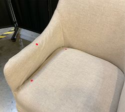 Open Box: Maxine Slope Slipcovered Dining Armchair - Performance Rustic Linen Parchment