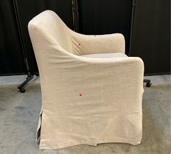 Open Box: Maxine Slope Slipcovered Dining Armchair - Performance Rustic Linen Parchment