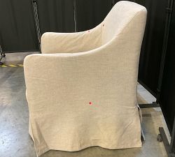 Open Box: Maxine Slope Slipcovered Dining Armchair - Performance Rustic Linen Parchment