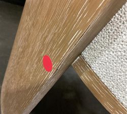 Open Box: Modern Farmhouse Upholstered Dining Armchair - Performance Boucle Oatmeal, Fog