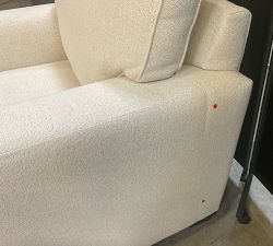 Open Box: Pearce Square Arm Chair - Performance Boucle Oatmeal