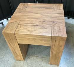 Open Box: Raymond Square Reclaimed Wood End Table (24") - Natural
