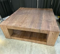 Open Box: Rockport Square Reclaimed Wood Coffee Table (44") - Cocoa Brown