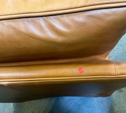 Open Box: Tyler Square Arm Manual Tall Recliner without Nailheads (41") - Statesville Caramel, Espresso