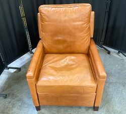 Open Box: Tyler Square Arm Manual Tall Recliner without Nailheads (41") - Statesville Caramel, Espresso