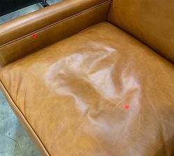 Open Box: Tyler Square Arm Manual Tall Recliner without Nailheads (41") - Statesville Caramel, Espresso