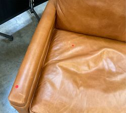 Open Box: Tyler Square Arm Manual Tall Recliner without Nailheads (41") - Statesville Caramel, Espresso