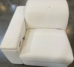 Open Box: Ultra Lounge Square Arm Left Recliner - Performance Heathered Basketweave Ivory