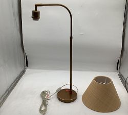Open Box: Estelle Rattan Task Table Lamp (28") - Vintage Brass