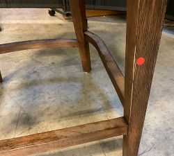 Open Box: Layton Upholstered Counter Stool (25.5") - Performance Heathered Basketweave Dove, Vintage Amber