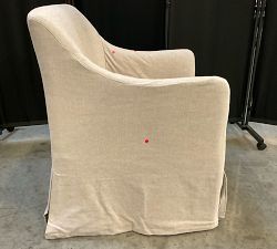 Open Box: Maxine Slope Slipcovered Dining Armchair - Performance Rustic Linen Parchment