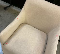 Open Box: Maxine Slope Slipcovered Dining Armchair - Performance Rustic Linen Parchment