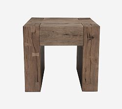 Open Box: Raymond Square Reclaimed Wood End Table (24") - Natural