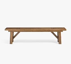 Open Box: Reclaimed Parquet Dining Bench (72") - Nantucket Brown