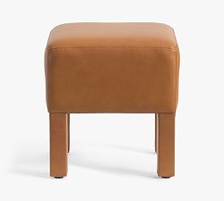 Open Box: Arden Leather Accent Stool - Statesville Caramel