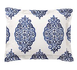 Open Box: Asher Medallion Percale Sham, Standard, Set of 2 - Twilight