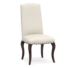 Open Box: Calais Dining Side Chair - Performance Heathered Tweed Ivory, Espresso Frame