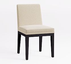 Open Box: Jake Upholstered Dining Side Chair - Performance Boucle Oatmeal, Blackened Oak