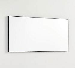 Open Box: Linden Double Wide Rectangular Mirror (60" x 30") - Matte Black