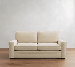 Open Box: Pearce Square Arm Upholstered Sofa (75"), 2X2 - Performance Boucle Oatmeal, Espresso