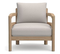 Open Box: Woodside Outdoor Lounge Chair Cushion Only -  Sunbrella® Rain, Heather Gray