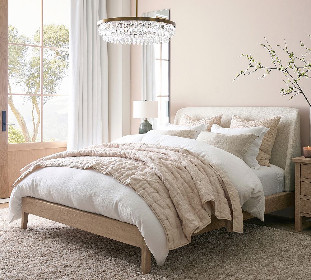 Layton Upholstered Platform Bed by Pottery Barn