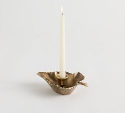 Metal Leaf Candle Holder