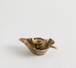 Metal Leaf Candle Holder