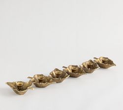 Metal Leaf Centerpiece Candle Holder
