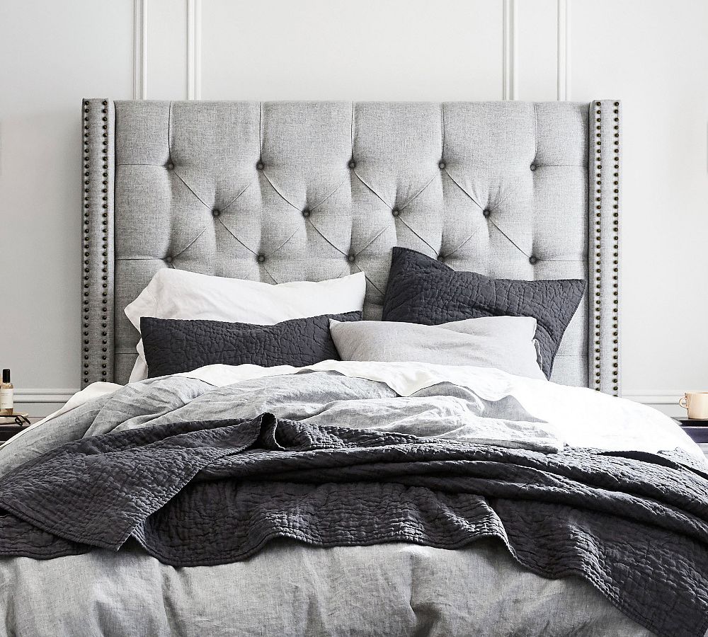 Harper Tufted Upholstered Headboard by Pottery Barn