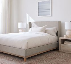 Jake Upholstered Platform Bed Wood Base