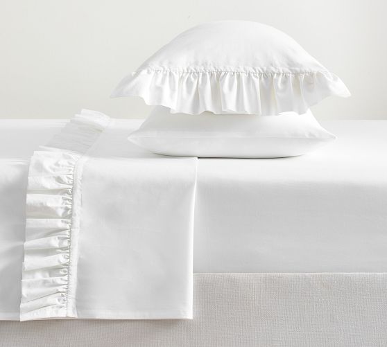 400-Thread-Count Ruffle Percale Sheet Set