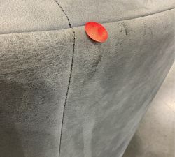 Open Box: Balboa Leather Swivel Armchair (41.5") - Keystone Azure