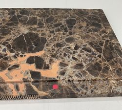 Open Box: Bryant Marble Jewelry Box, Large (13"W) - Dark Emperador