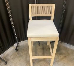 Open Box: Indio Coastal Barstool with High Performance Cushion Covers (30") - Natural Canvas, Biscotti &amp; Oat Rope