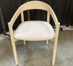 Open Box: Laguna Dining Chair - Performance Boucle Oatmeal, Sand Dune