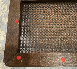 Open Box: Monty Cane Counter Stool (26") - Vintage Amber, Performance Boucle Oatmeal