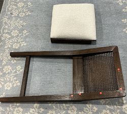 Open Box: Monty Cane Counter Stool (26") - Vintage Amber, Performance Boucle Oatmeal