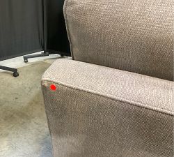 Open Box: Pearce Roll Arm Left Armchair - Performance Brushed Basketweave Charcoal