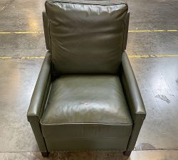 Open Box: Tyler Square Arm Manual Tall Recliner with Nailheads (41") - Vintage Hunter, Espresso