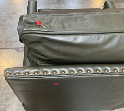 Open Box: Tyler Square Arm Manual Tall Recliner with Nailheads (41") - Vintage Hunter, Espresso