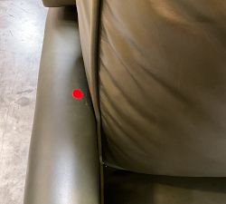 Open Box: Tyler Square Arm Manual Tall Recliner with Nailheads (41") - Vintage Hunter, Espresso